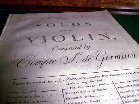 Compte de St. Germain - Seven Solos For A Violin - Originalausgabe 1758 -   Matthias Hahn-Engel